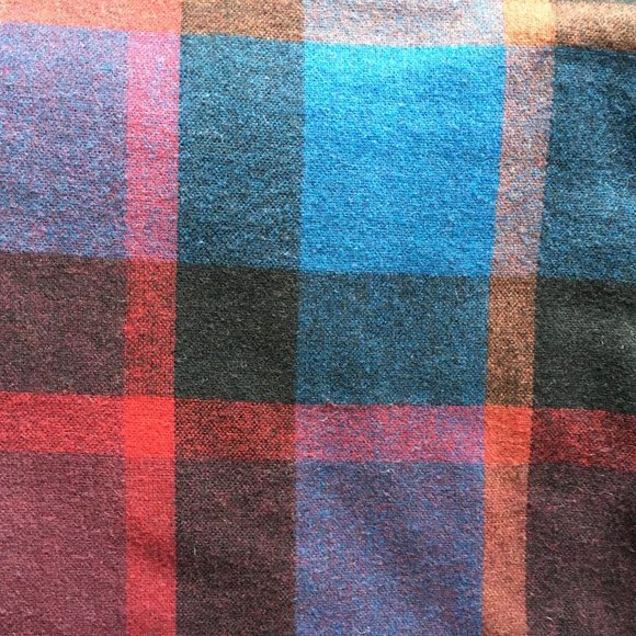 70's Vintage Plaid Midi Skirt Women's XS Wool Blend High Waist - Picture 5 of 13